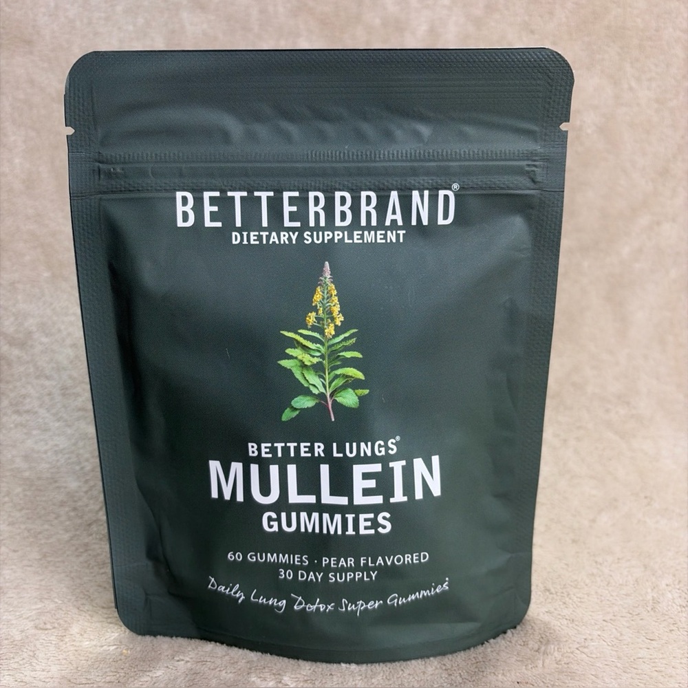 Betterbrand Mullein Gummies for Lungs – 2000mg Herbal Supplement for Lungs - New
